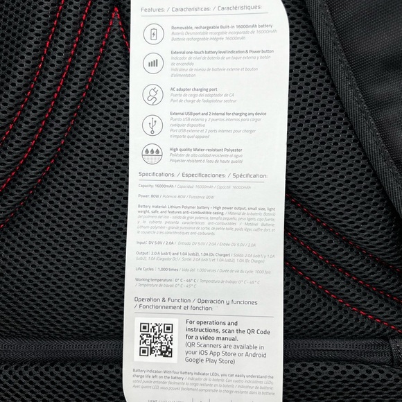 Ghostek NRGbag 2  Black Tech Backpack NWT - Picture 7 of 16